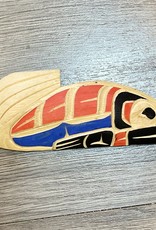 Aboriginal - Aboriginal Salmon Carving by Leo Mitchell