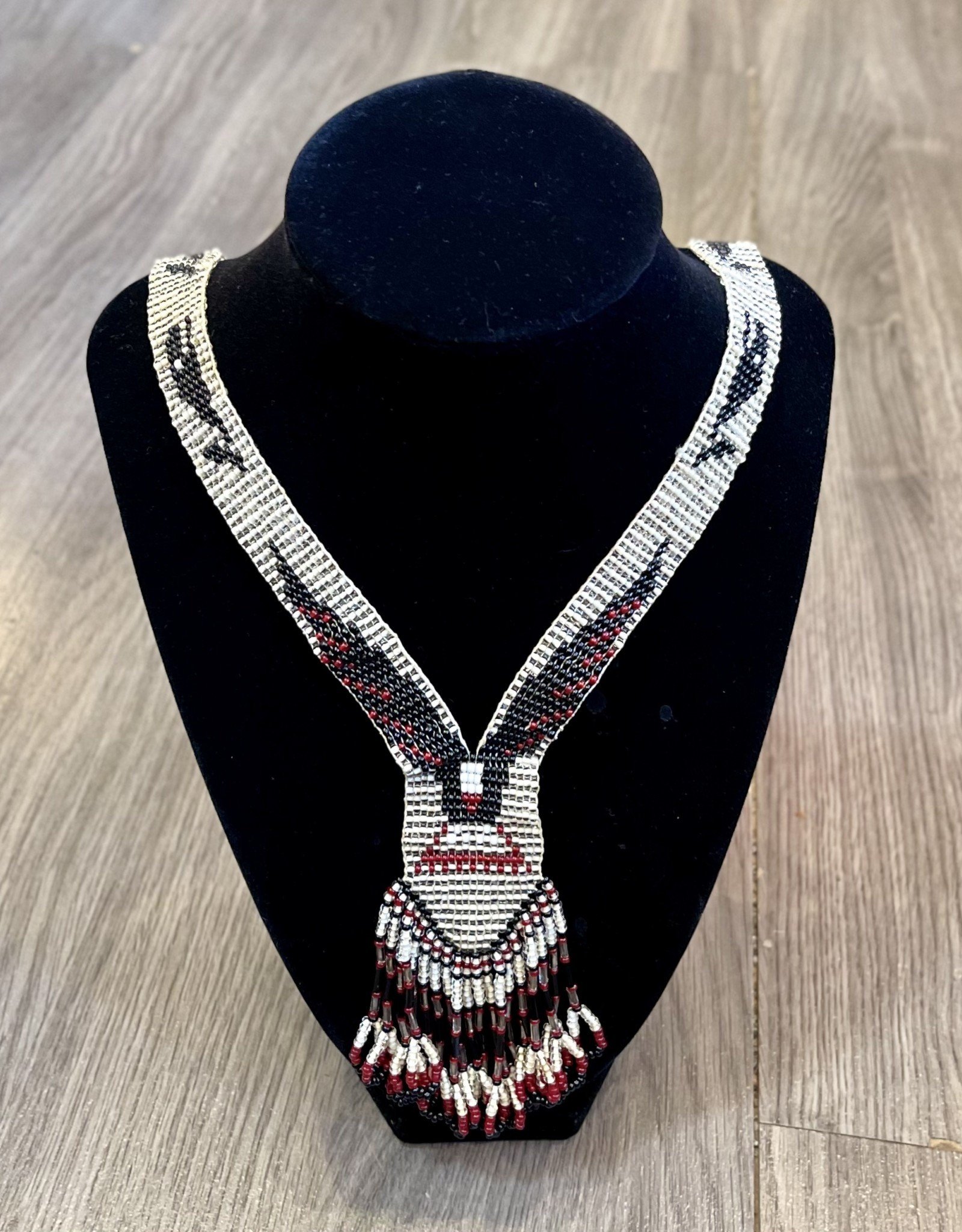Aboriginal - Aboriginal Beaded Necklace with Eagle and Orcas
