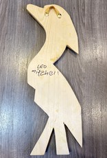 Aboriginal - Aboriginal Heron Carving by Leo Mitchell