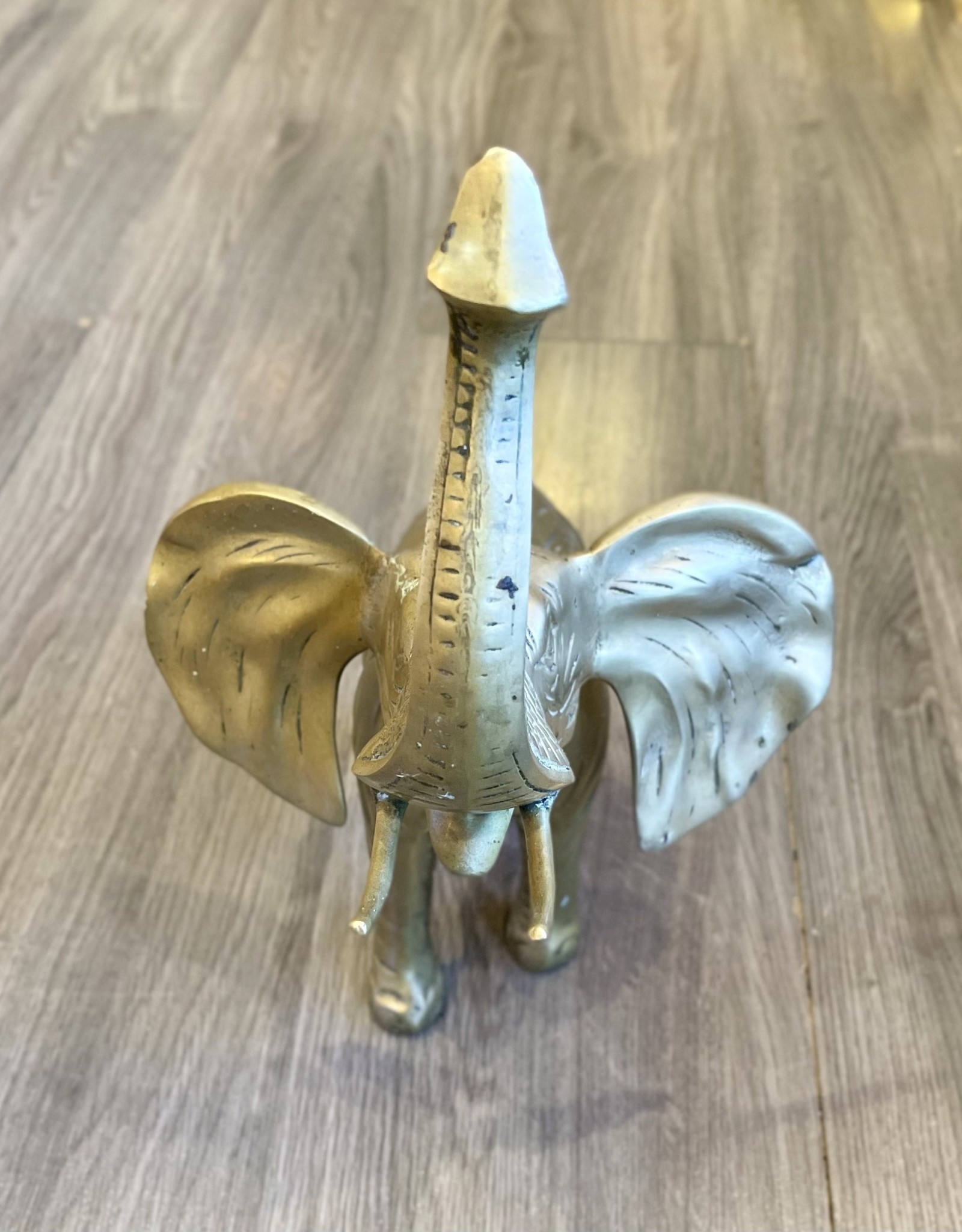 Purple Pigeon Treasures Brass Elephant