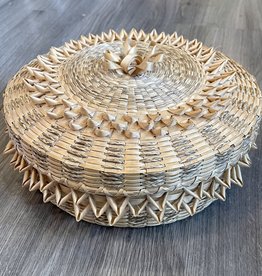 Aboriginal - Black Ash and Sweet Grass Basket - Haudenosaunee - Kahnawake Tribe