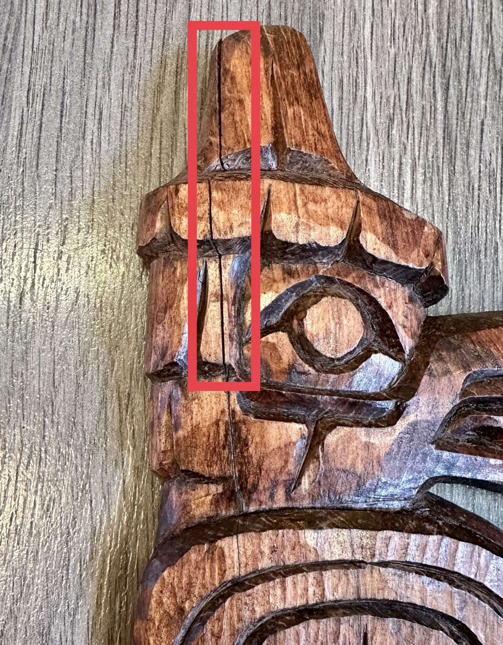 Aboriginal - Aboriginal Carving Thunderbird (Damaged)- Carved by Ellery Cootes