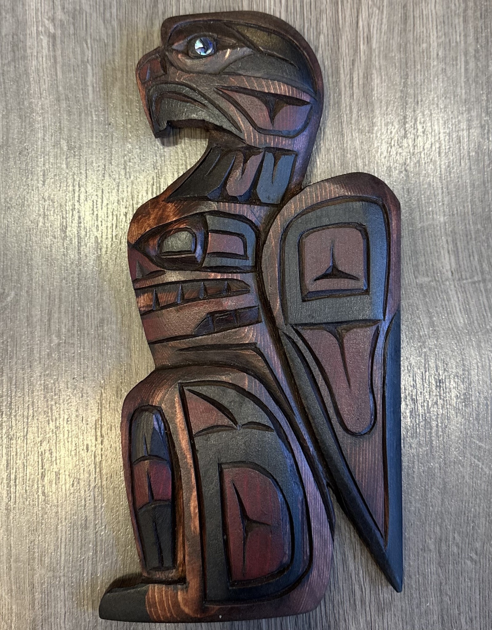Aboriginal - Thunderbird Carving with one Abalone Eye - Carver: Connie Edwards