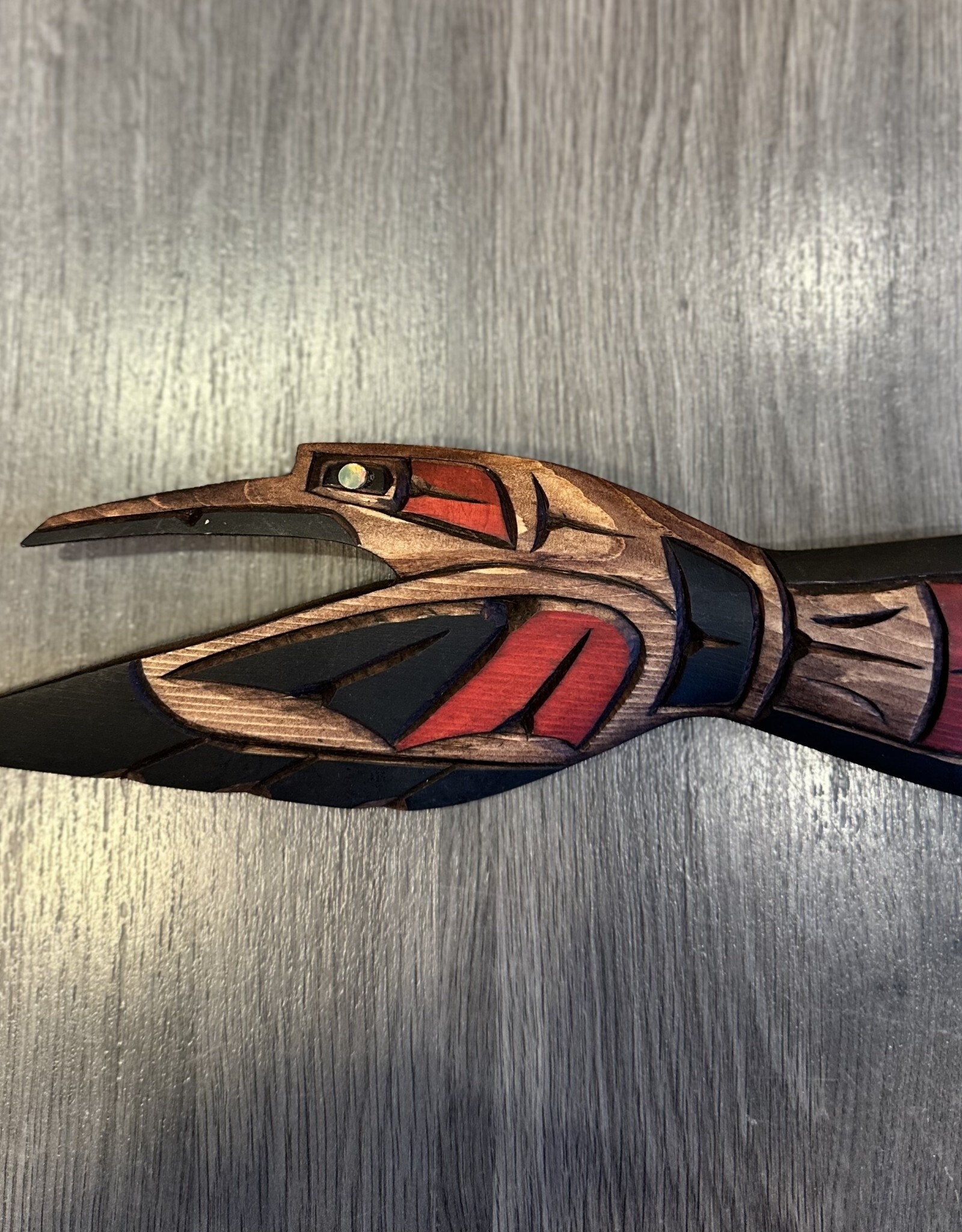 Aboriginal - Hummingbird Carving with Abalone Eye - Carver: Dora Edwards