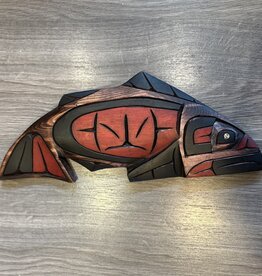 Aboriginal - Salmon Carving Abalone Eye - Carver: Connie Edwards