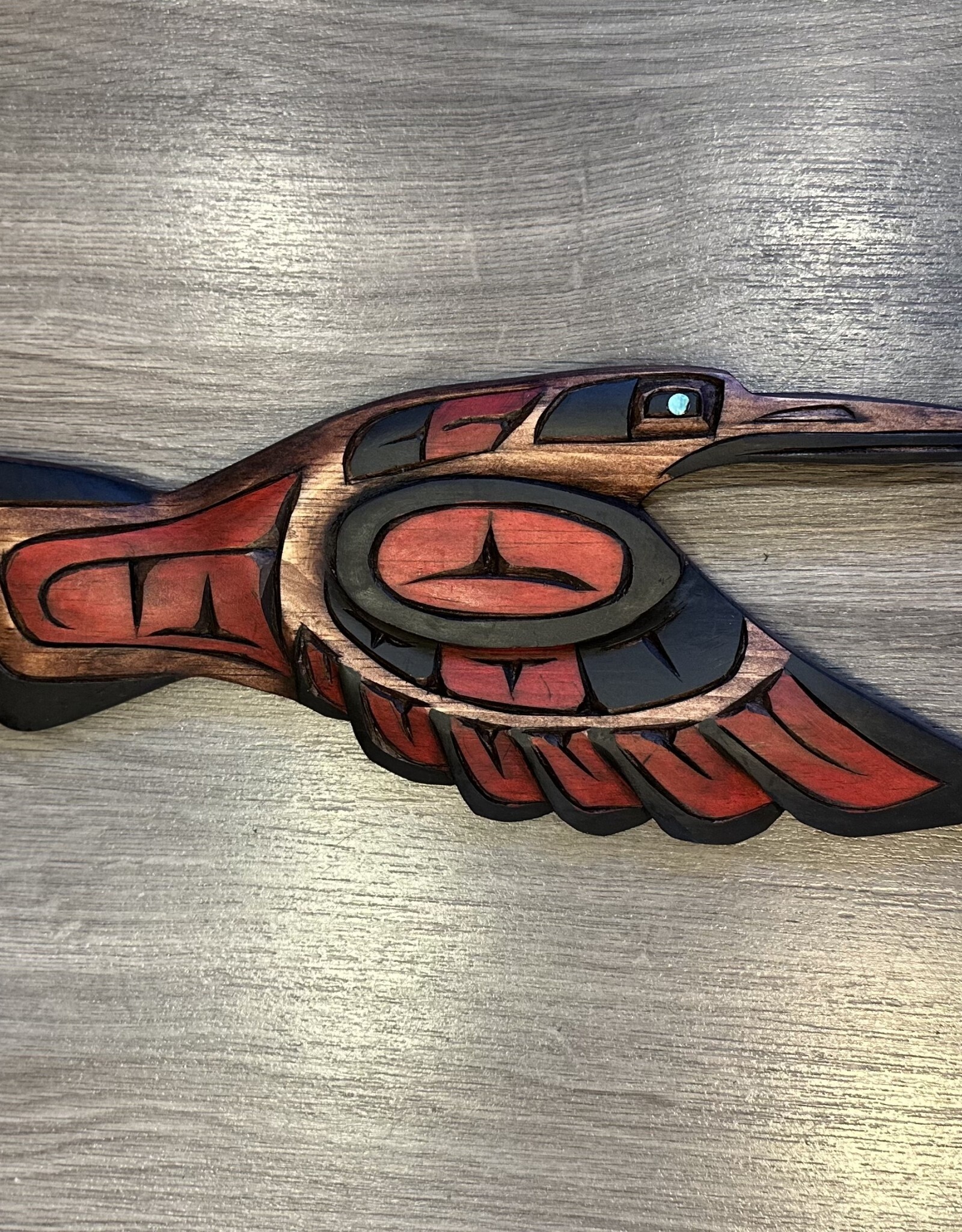 Aboriginal - Hummingbird Carving with Abalone Eye- Carver: Connie Edwards