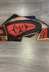 Aboriginal - Salmon Carving with Abalone Eye - Carver: Connie Edwards