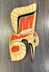 Aboriginal - Hummingbird Carving with Abalone Eye- Carver: Nelson McCarty