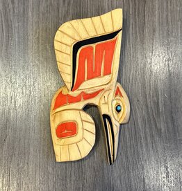 Aboriginal - Hummingbird Carving with Abalone Eye- Carver: Nelson McCarty