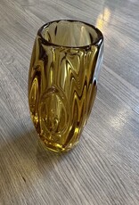 Purple Pigeon Treasures Rosice (Sklo Union) Czech Amber Glass Lens Vase 914