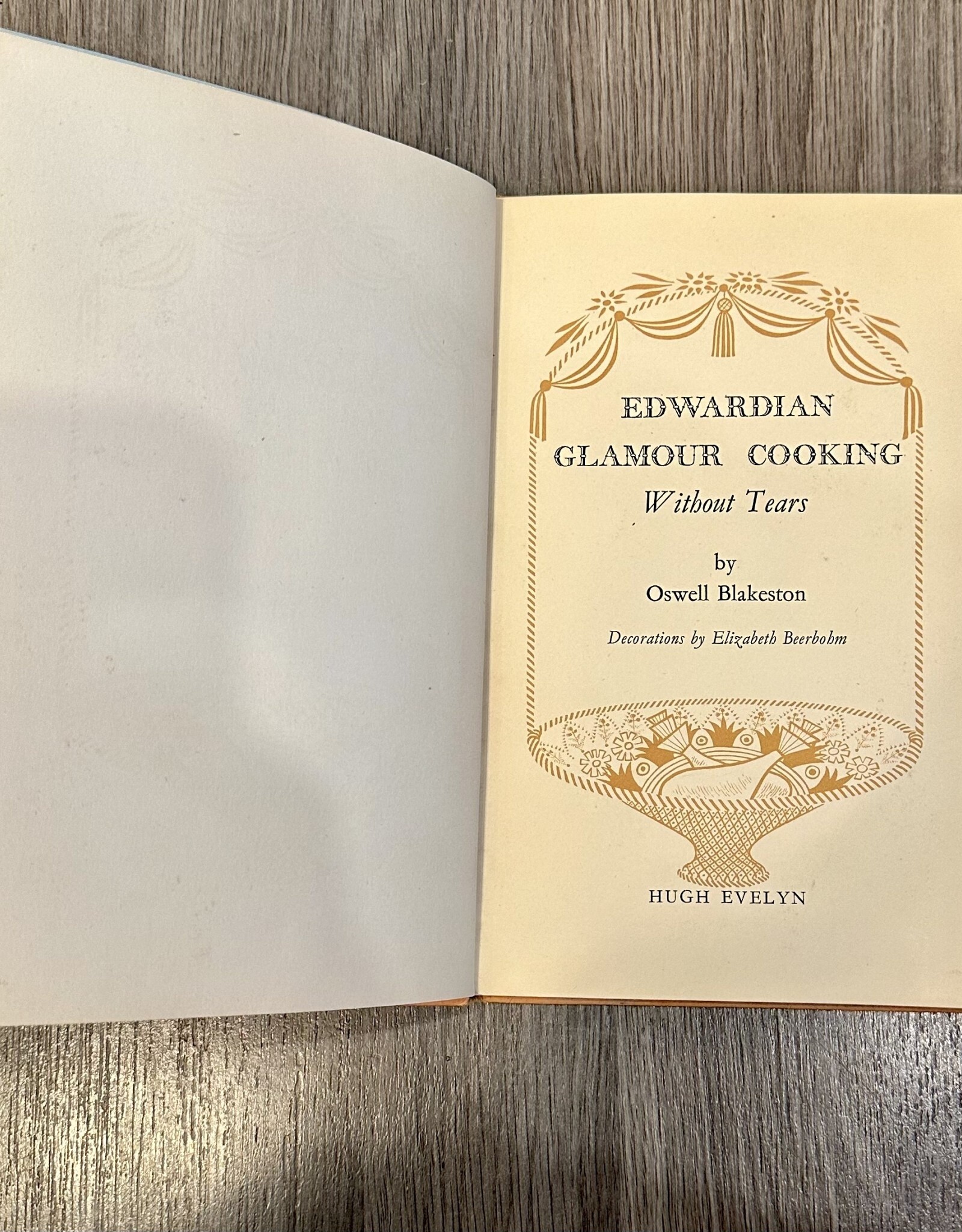 Purple Pigeon Treasures 1960 Edwardian Glamour Cooking Without Tears by Oswell Blakeston - Hard Cover