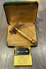 Purple Pigeon Treasures Gillette 1930s Windsor Ball Handle Double Edge Safety Razor Set