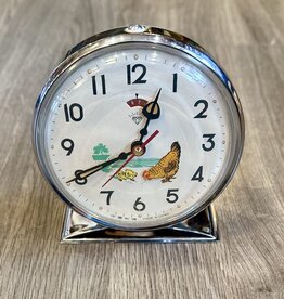 Purple Pigeon Treasures Vintage Animated Pecking Chicken Alarm Clock