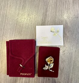 Jewelry - Christmas Rose Broach With Case