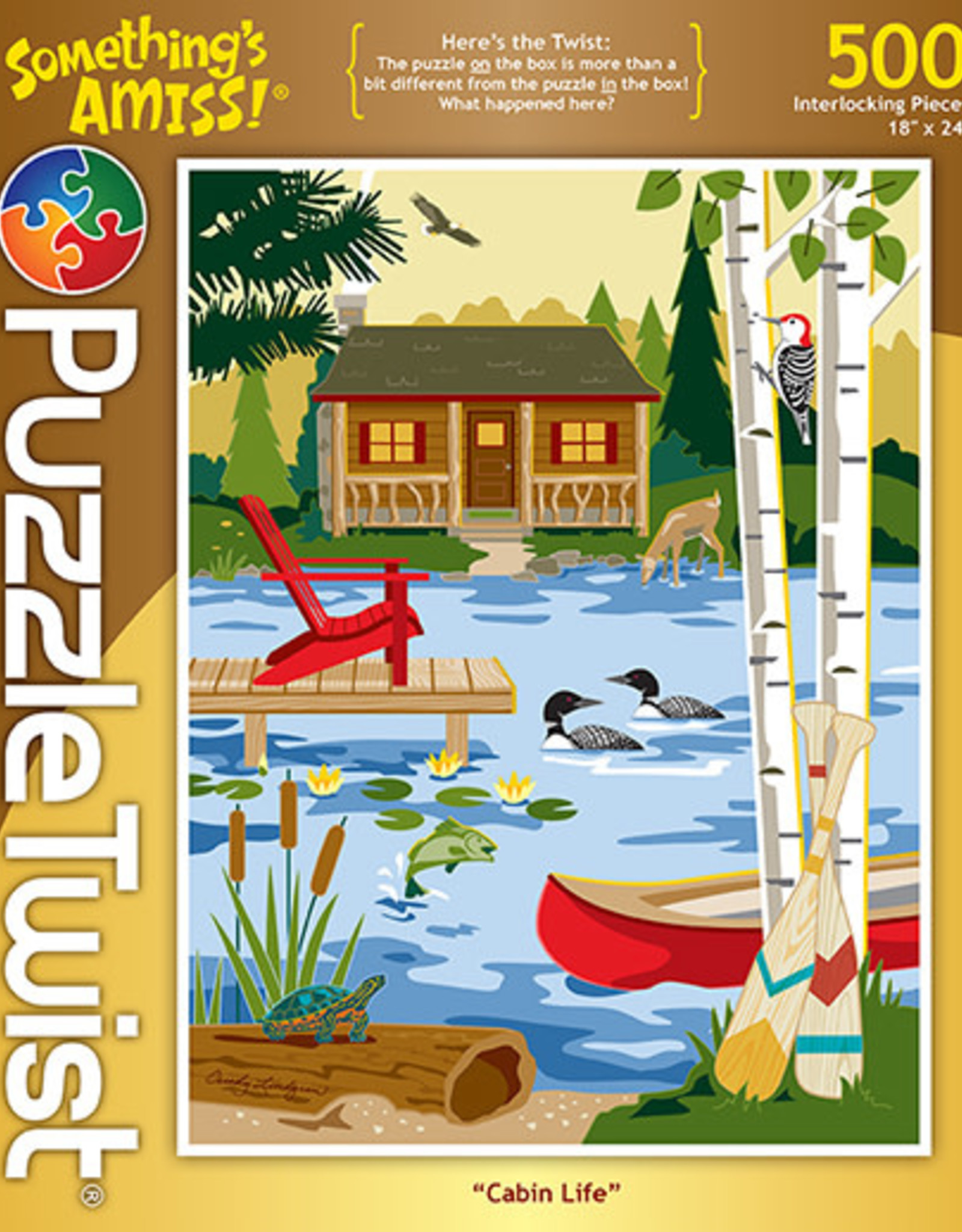 Something's Amiss Cabin Life 500 Piece Puzzle Twist
