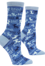 Blue Q Dogs! Crew Socks
