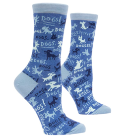 Blue Q Dogs! Crew Socks
