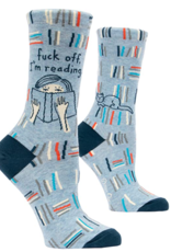 Blue Q F*** Off, I'm Reading Crew Socks