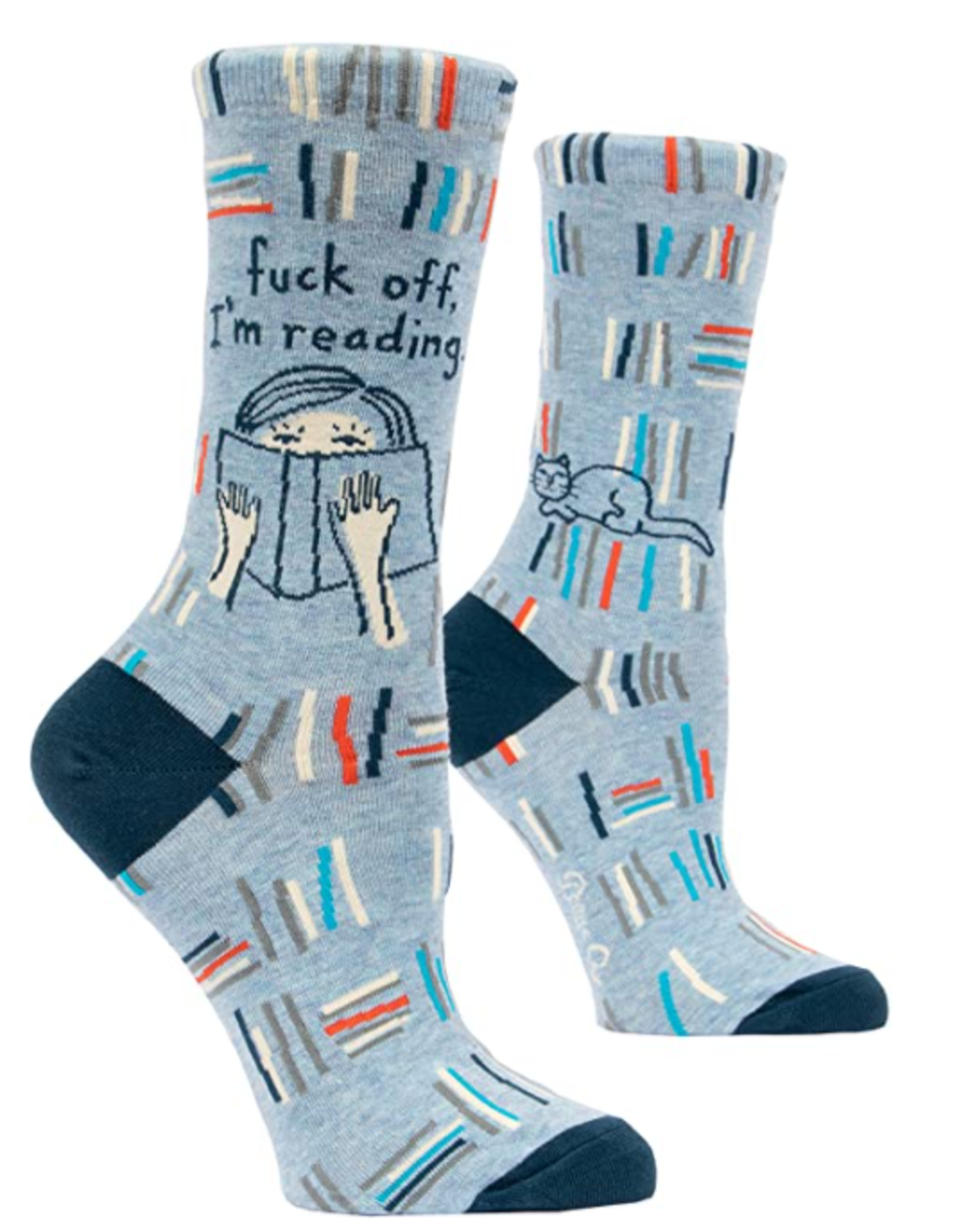 Blue Q F*** Off, I'm Reading Crew Socks