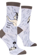 Blue Q F*** This Shit Crew Socks
