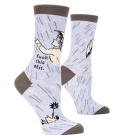 Blue Q F*** This Shit Crew Socks