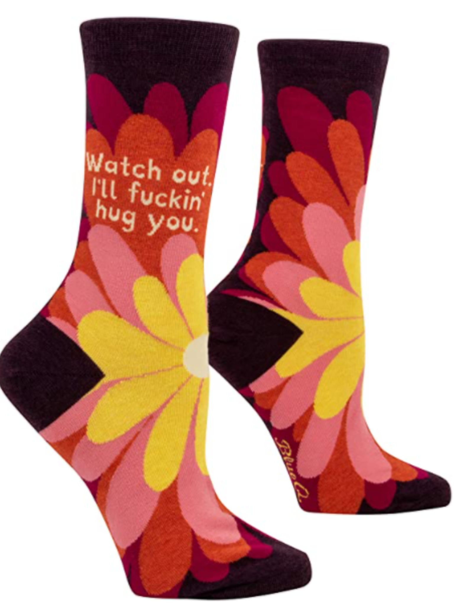Blue Q I'll F***in Hug You Crew Socks