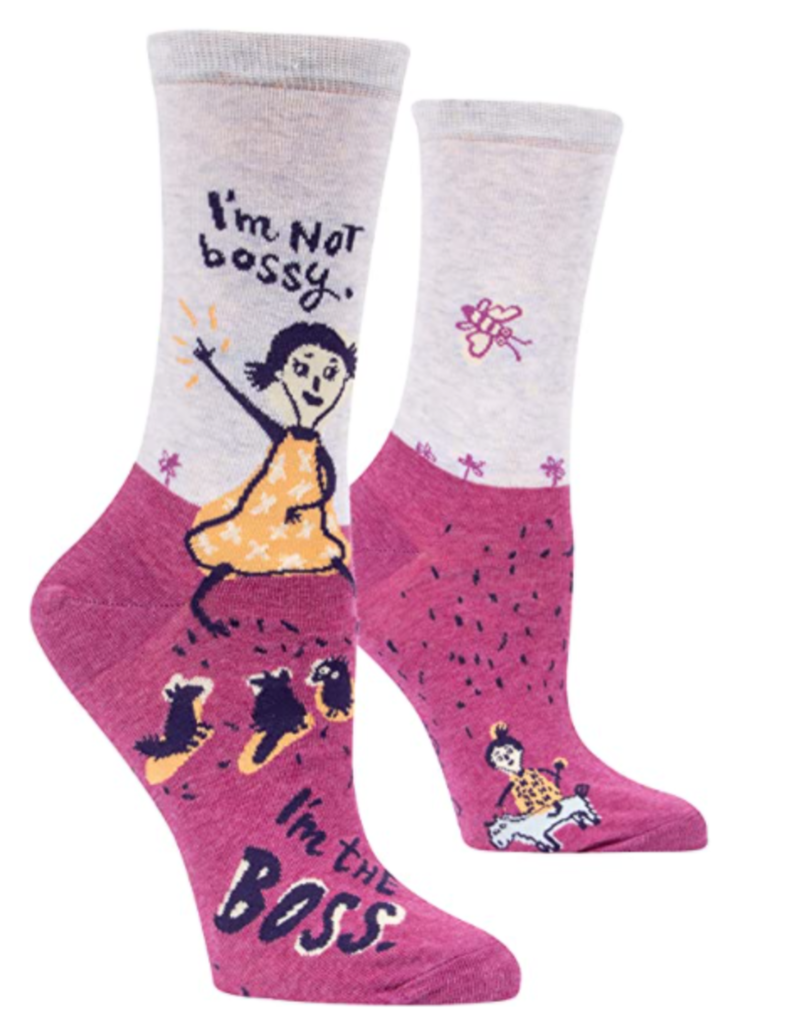 Blue Q I'm Not Bossy Crew Socks