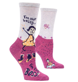 Blue Q I'm Not Bossy Crew Socks