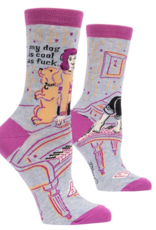Blue Q My Dog is Cool As F*** Crew Socks