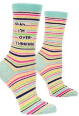 Blue Q Shh..I'm Overthinking Crew Socks
