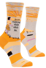 Blue Q Taking This S*** In Crew Socks