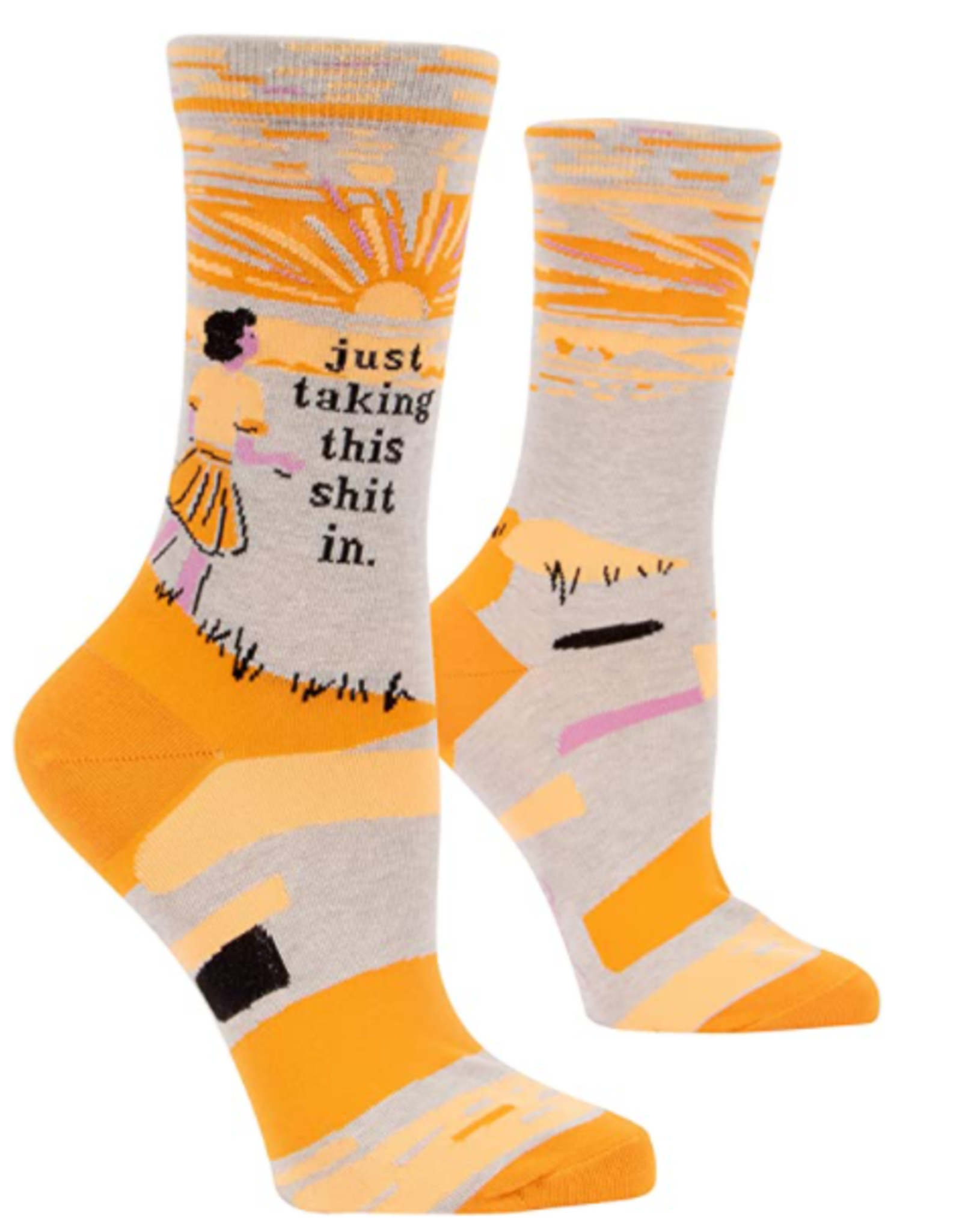Blue Q Taking This S*** In Crew Socks