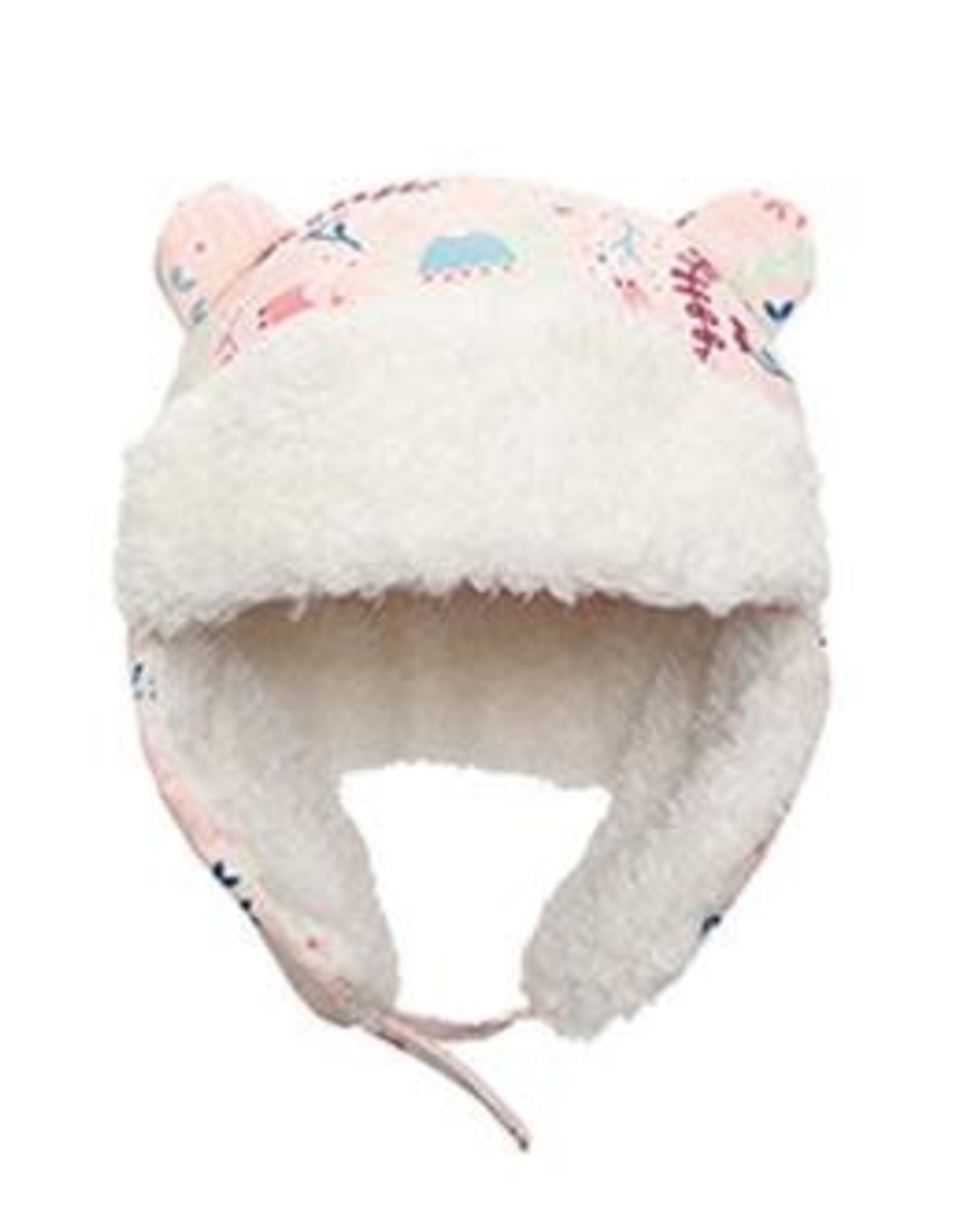 Flap Jack Kids Trapper Hat - Floral Pink Small
