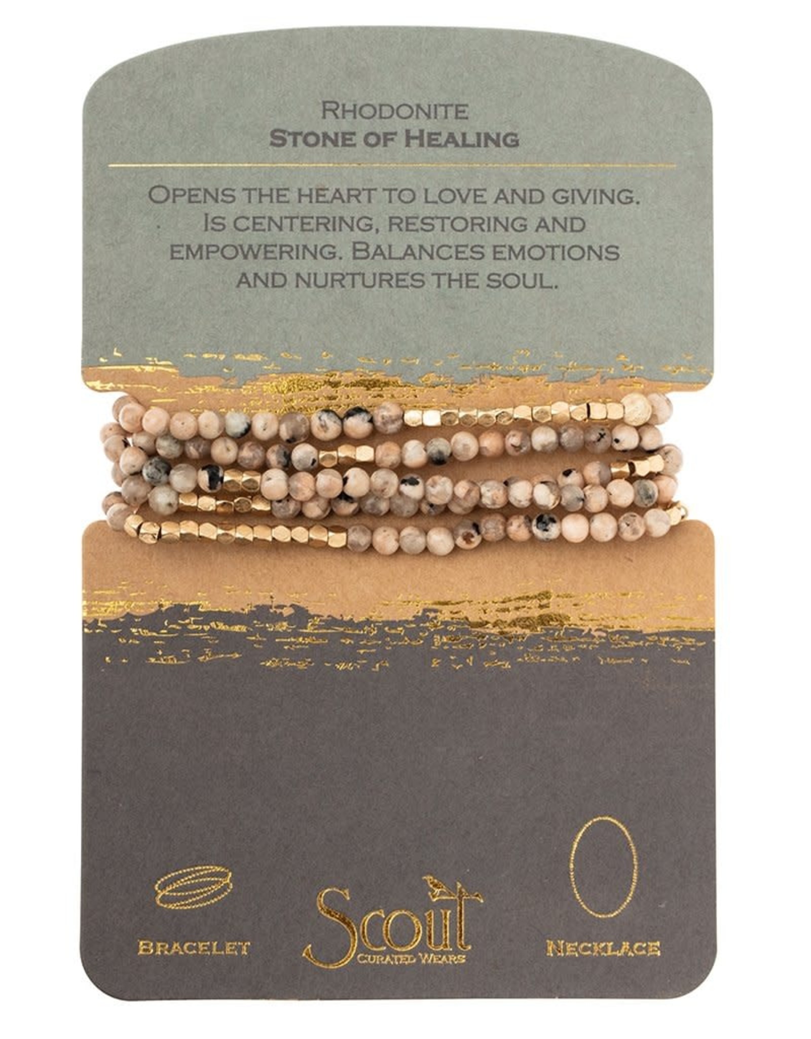 Scout Rhodonite/Stone of Healing - Stone Wrap