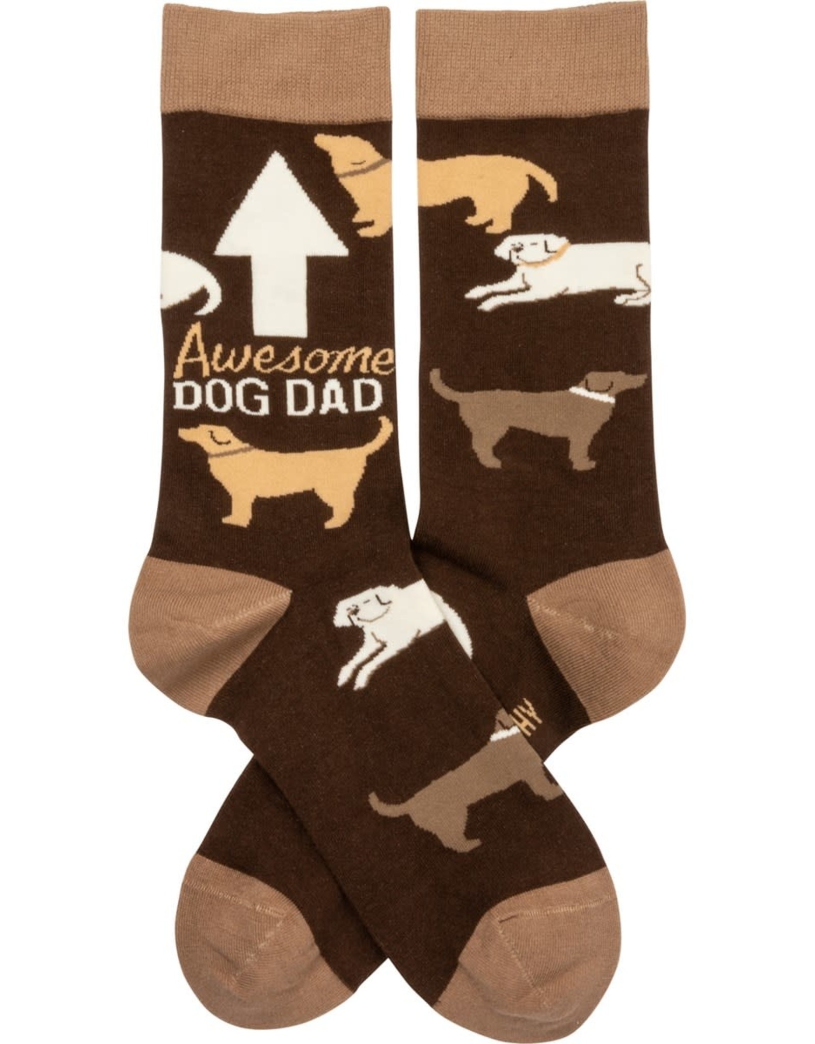 Primitives By Kathy Awesome Dog Dad Socks