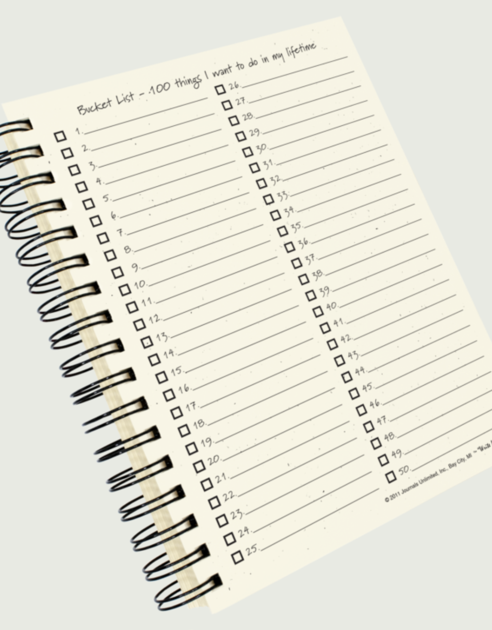Journals Unlimited Bucket List Large Journal