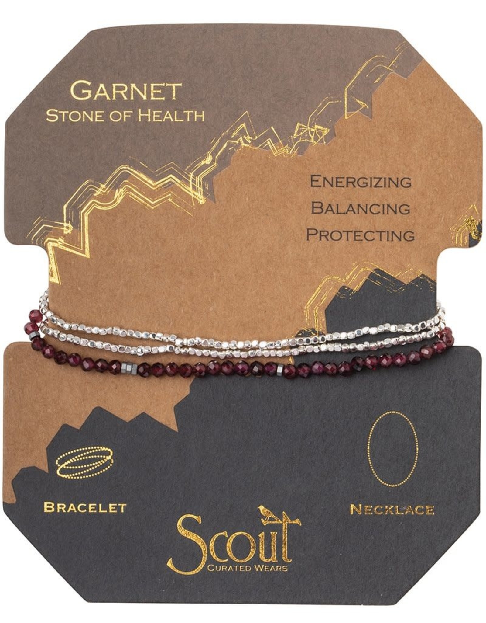 Scout Garnet/Stone of Health - Delicate Stone Wrap