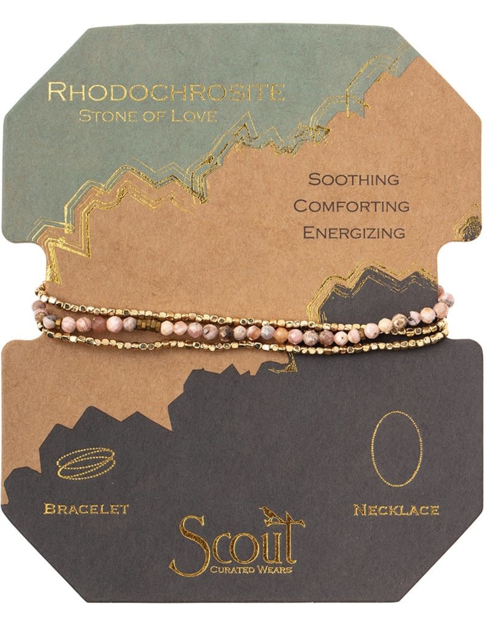 Scout Rhodochrosite/Stone of Love - Delicate Stone Wrap