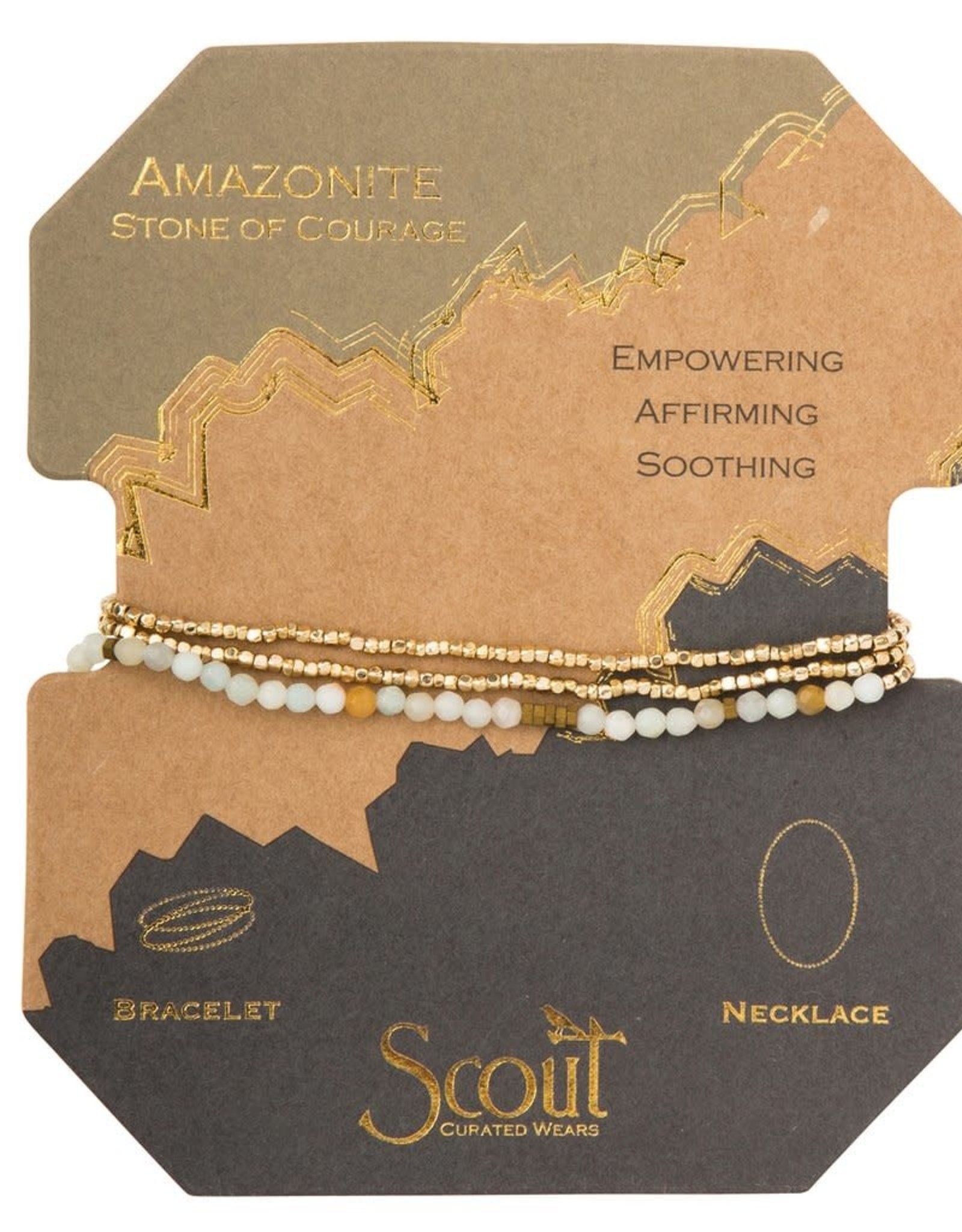 Scout Amazonite/Stone of Courage - Delicate Stone Wrap