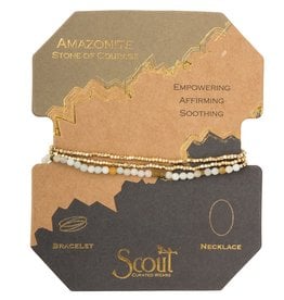 Scout Amazonite/Stone of Courage - Delicate Stone Wrap