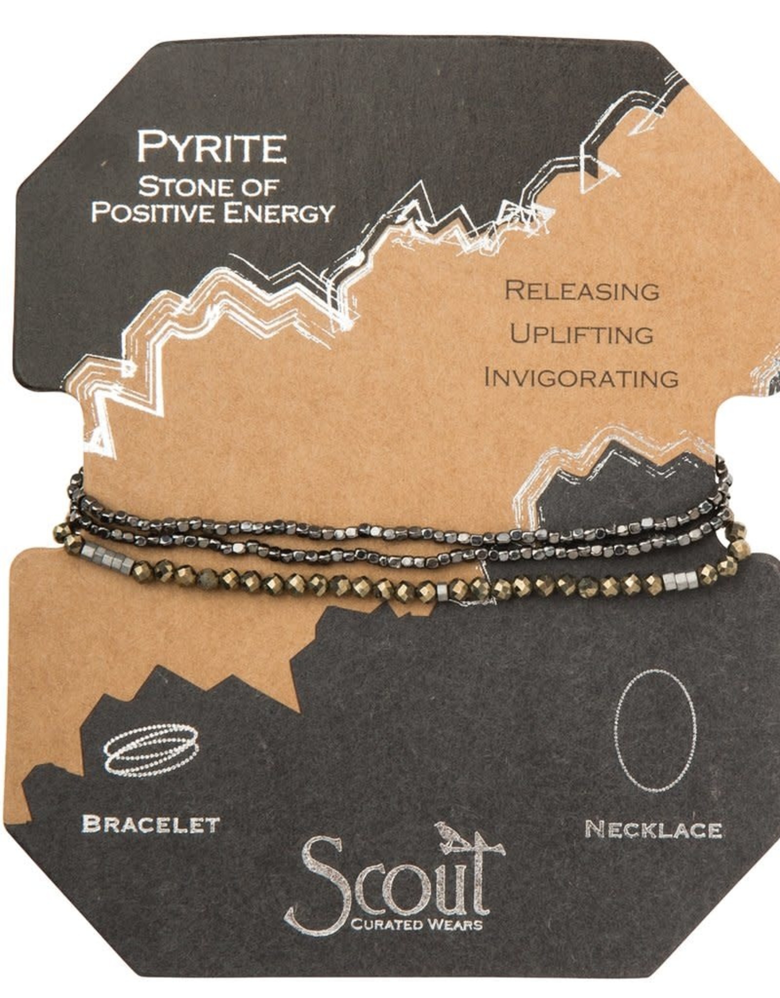 Scout Pyrite/Stone of Positive Energy - Delicate Stone Wrap