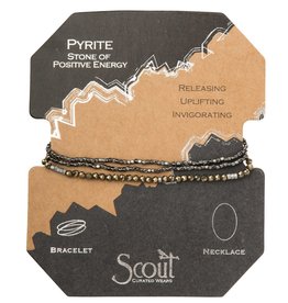 Scout Pyrite/Stone of Positive Energy - Delicate Stone Wrap