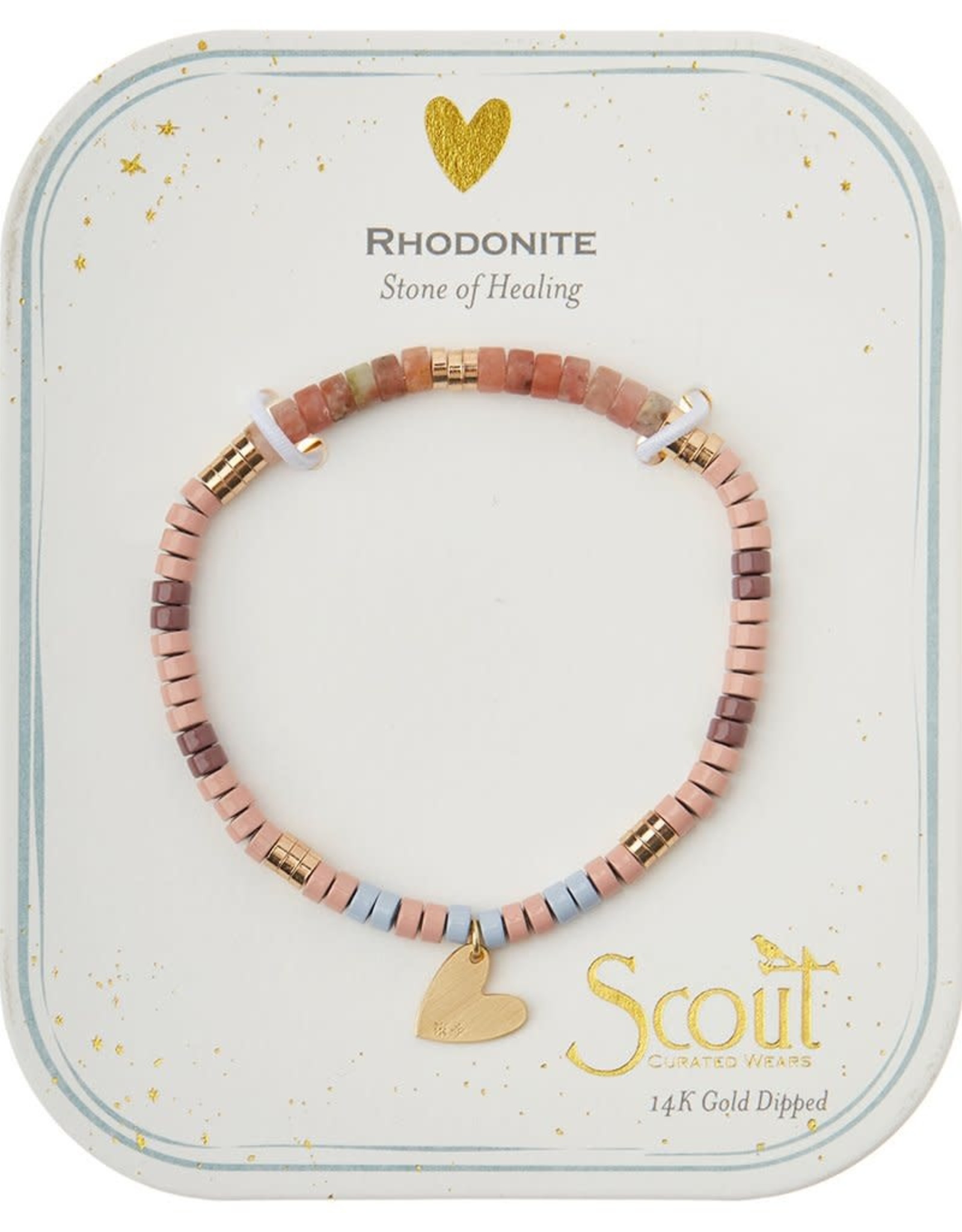 Scout Intention Charm Bracelet - Rhodonite/Gold