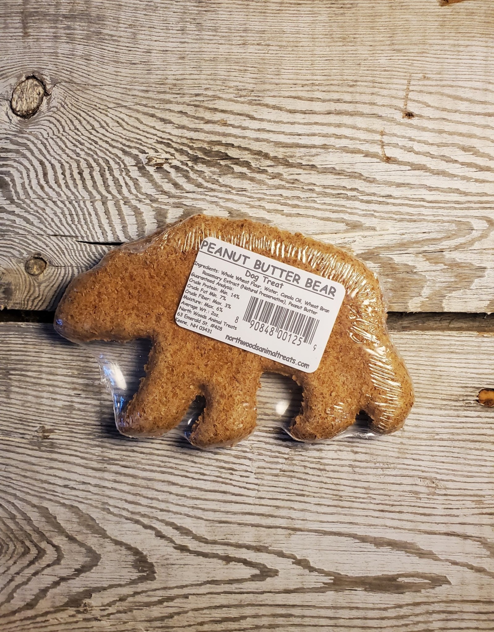 Northwoods Animal Treats Dog Treat - Peanut Butter Bear