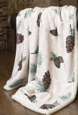 Carstens Pinecone Sherpa Throw Blanket