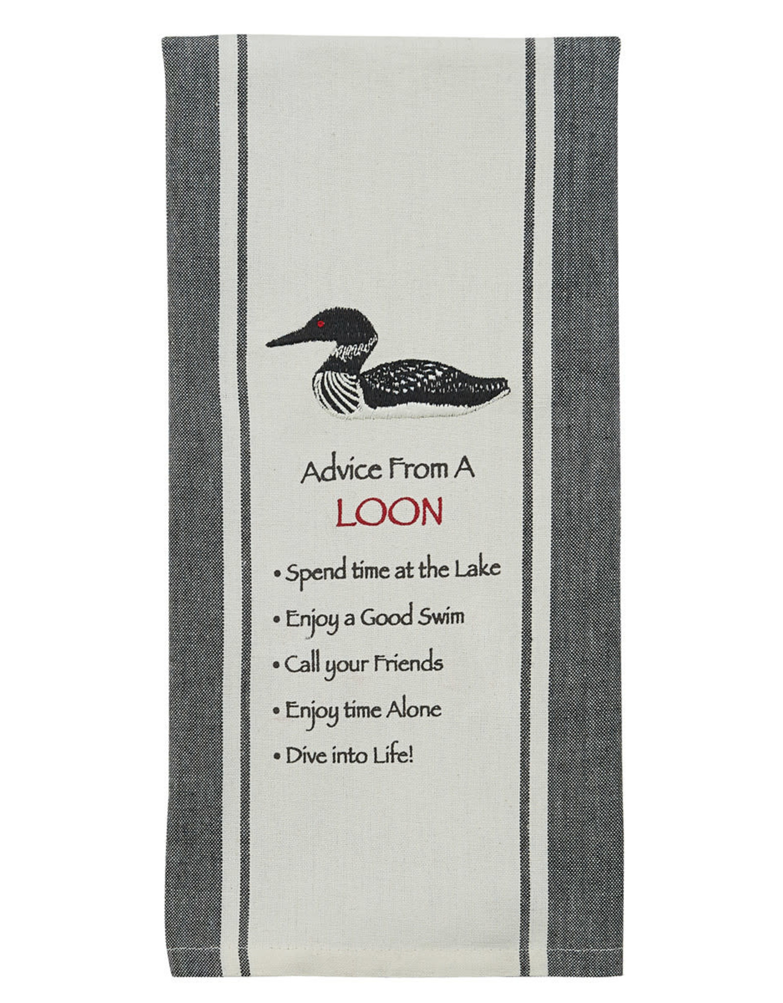 Park Designs Embroidered Dishtowel - Advice From Loon