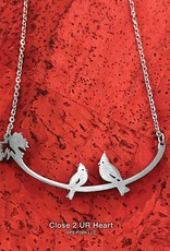Close 2 UR Heart Cardinals Stainless Steel Necklace