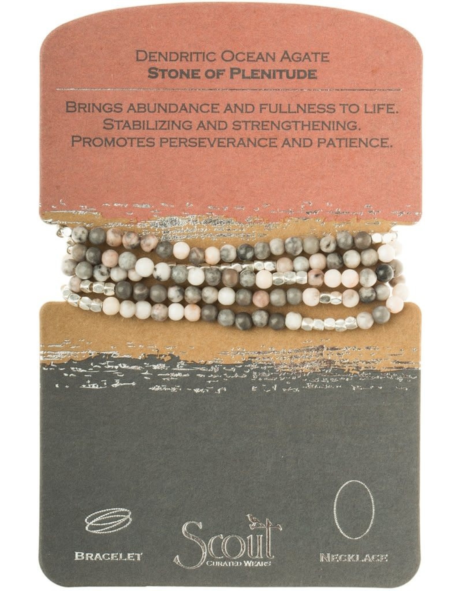Scout Dendritic Ocean Agate/Stone of Plenitude - Stone Wrap