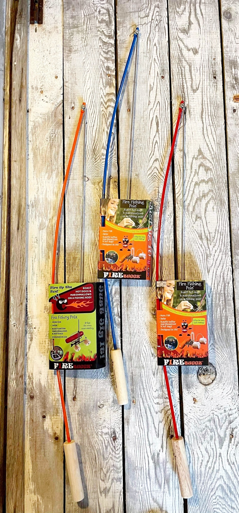 campfire fishing pole Fire Roasting | Firebuggz Firebuggz Fire Fishing Pole (Red)