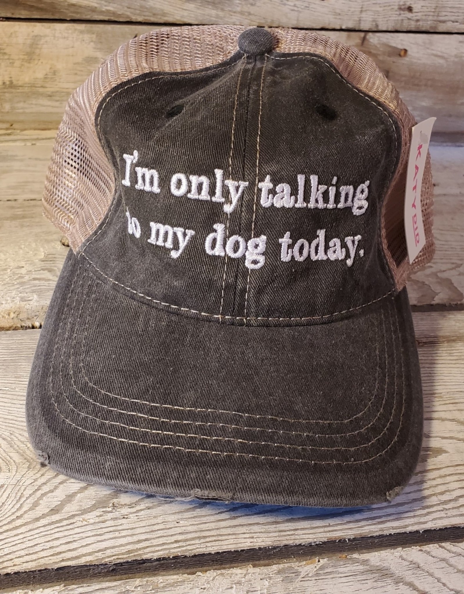 Katydid I'm Only Talking to My Dog Hat - Black